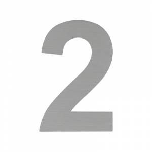 Цифра на дверь Luxe 75 мм сатинированный хром 2