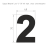Цифра на дверь Luxe 75 мм сатинированный хром 2 — для бизнеса и офиса Цифра на дверь Luxe 75 мм сатинированный хром 2 — для бизнеса и офиса