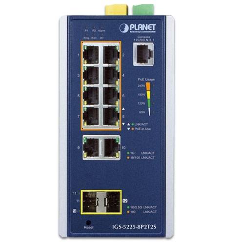 коммутатор Коммутатор PLANET IGS-5225-8P2T2S — для бизнеса и офиса коммутатор Коммутатор PLANET IGS-5225-8P2T2S — для бизнеса и офиса