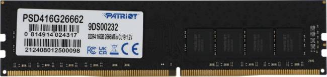 Память DDR4 16GB 2666MHz Patriot PSD416G26662 — для бизнеса и офиса Память DDR4 16GB 2666MHz Patriot PSD416G26662 — для бизнеса и офиса