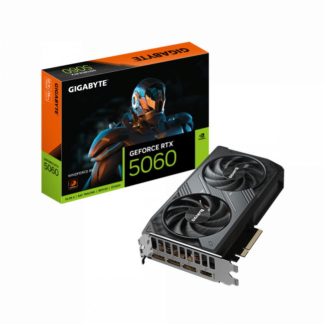 Видеокарта GIGABYTE GV-N5060WF2-8GD — для бизнеса и офиса Видеокарта GIGABYTE GV-N5060WF2-8GD — для бизнеса и офиса