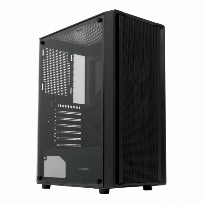 Корпус без блока питания HSPD M530-TGBK — для бизнеса и офиса Корпус без блока питания HSPD M530-TGBK — для бизнеса и офиса