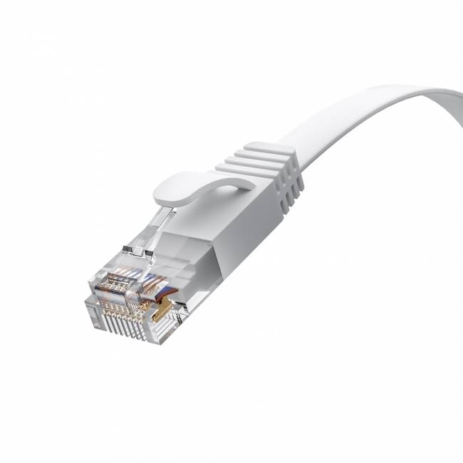 GCR Патч-корд PROF плоский прямой 15.0m, UTP медь кат.6, белый, 30 AWG, ethernet high speed 10 Гбит/с, RJ45, T568B, GCR-52854 Greenconnect RJ45(m) - RJ45(m) Cat. 7 U/UTP PVC 15м — для бизнеса и офиса GCR Патч-корд PROF плоский прямой 15.0m, UTP медь кат.6, белый, 30 AWG, ethernet high speed 10 Гбит/с, RJ45, T568B, GCR-52854 Greenconnect RJ45(m) - RJ45(m) Cat. 7 U/UTP PVC 15м — для бизнеса и офиса