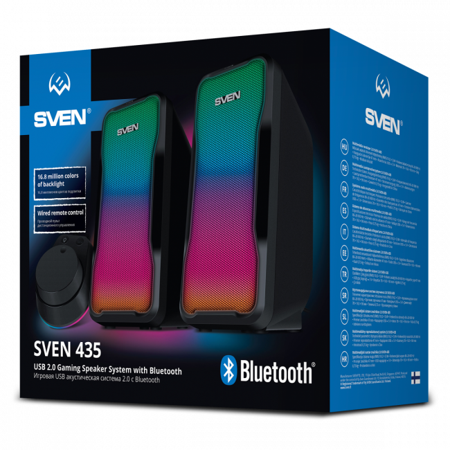 АС SVEN 435, черный (10 Вт, питание USB, Bluetooth, подсветка) Sven SV-020927 — для бизнеса и офиса АС SVEN 435, черный (10 Вт, питание USB, Bluetooth, подсветка) Sven SV-020927 — для бизнеса и офиса