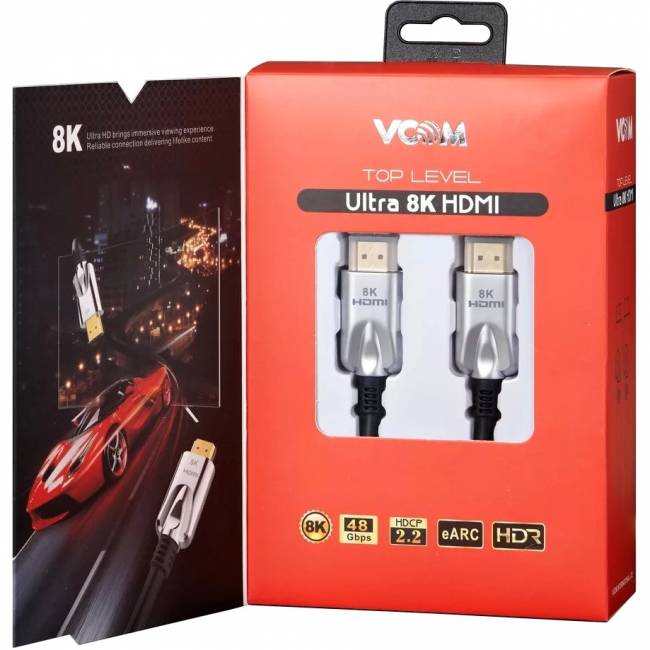 Кабель HDMI 19M/M,ver. 2.1, 8K@60 Hz 3m VCOM <CG862-3M> VCOM CG862-3M — для бизнеса и офиса