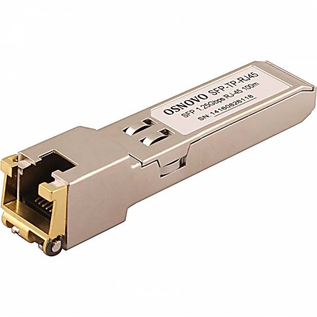 Трансивер OSNOVO SFP-TP-RJ45 — для бизнеса и офиса Трансивер OSNOVO SFP-TP-RJ45 — для бизнеса и офиса