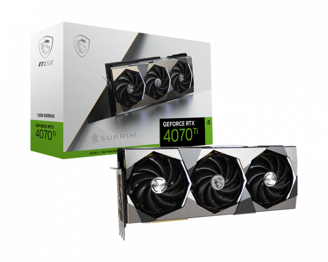 Видеокарта MSI GeForce RTX 4070 Ti SUPRIM 12G — для бизнеса и офиса Видеокарта MSI GeForce RTX 4070 Ti SUPRIM 12G — для бизнеса и офиса
