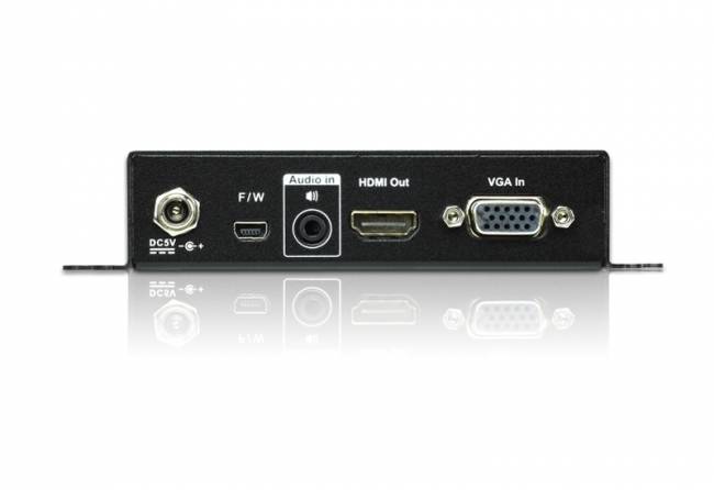 Конвертер с возможностью масштабирования, VGA+AUDIO=>HDMI, HD-DB15+MIM-JACK>HDMI, Female, Б.П. 5.3V, (1920x1200 DDC2B 1080p) ATEN VGA (f) to HDMI (f) — для бизнеса и офиса