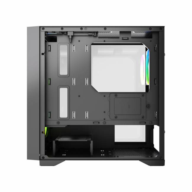 Корпус без блока питания HSPD M334-TGBK-ARGB — для бизнеса и офиса Корпус без блока питания HSPD M334-TGBK-ARGB — для бизнеса и офиса