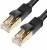 Greenconnect Патч-корд PROF категории 7 ethernet  0.15m F/FTP,  RJ45, CU, 28 AWG, литой, прямой , черный, экранированные коннекторы Greenconnect RJ45(m) - RJ45(m) Cat. 7 F/FTP PVC 0.15м чёрный — для бизнеса и офиса