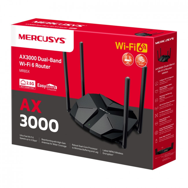 Маршрутизатор Mercusys MR85X — для бизнеса и офиса Маршрутизатор Mercusys MR85X — для бизнеса и офиса