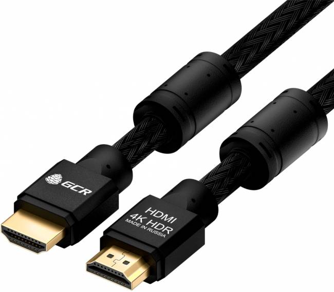 GCR Кабель 12.0m HDMI версия 2.0, HDR 4:2:0, Ultra HD, 4K 60 fps 60Hz/5K*30Hz, 3D, AUDIO, 18.0 Гбит/с, 28/28 AWG, OD7.8mm, тройной экран, черный нейлон, AL корпус черный, фер.кольца, GCR-52195 Greenconnect HDMI (m) - HDMI (m) 12м — для бизнеса и офиса GCR Кабель 12.0m HDMI версия 2.0, HDR 4:2:0, Ultra HD, 4K 60 fps 60Hz/5K*30Hz, 3D, AUDIO, 18.0 Гбит/с, 28/28 AWG, OD7.8mm, тройной экран, черный нейлон, AL корпус черный, фер.кольца, GCR-52195 Greenconnect HDMI (m) - HDMI (m) 12м — для бизнеса и офиса