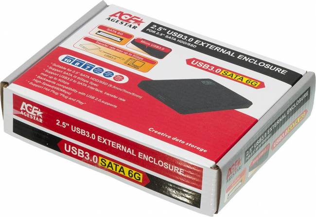 Внешний корпус для HDD AgeStar 3UB2P2(BLACK) — для бизнеса и офиса Внешний корпус для HDD AgeStar 3UB2P2(BLACK) — для бизнеса и офиса