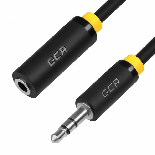 GCR Удлинитель аудио 30.0m jack 3,5mm/jack 3,5mm черный, желтая окантовка, ультрагибкий, 28AWG, M/F, Premium GCR-STM1114-30.0m, экран, стерео Greenconnect jack 3,5mm (m) - jack 3,5mm (f) 3.5 черный — для бизнеса и офиса GCR Удлинитель аудио 30.0m jack 3,5mm/jack 3,5mm черный, желтая окантовка, ультрагибкий, 28AWG, M/F, Premium GCR-STM1114-30.0m, экран, стерео Greenconnect jack 3,5mm (m) - jack 3,5mm (f) 3.5 черный — для бизнеса и офиса
