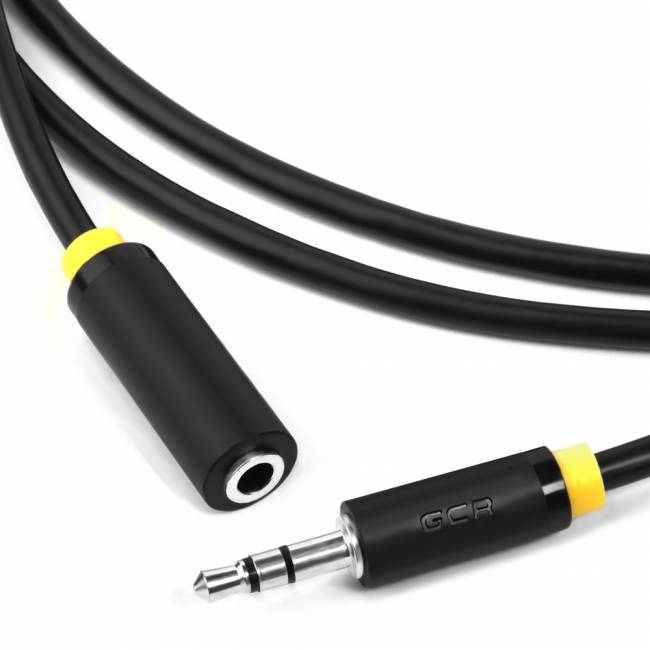 GCR Удлинитель аудио 30.0m jack 3,5mm/jack 3,5mm черный, желтая окантовка, ультрагибкий, 28AWG, M/F, Premium GCR-STM1114-30.0m, экран, стерео Greenconnect jack 3,5mm (m) - jack 3,5mm (f) 3.5 черный — для бизнеса и офиса GCR Удлинитель аудио 30.0m jack 3,5mm/jack 3,5mm черный, желтая окантовка, ультрагибкий, 28AWG, M/F, Premium GCR-STM1114-30.0m, экран, стерео Greenconnect jack 3,5mm (m) - jack 3,5mm (f) 3.5 черный — для бизнеса и офиса