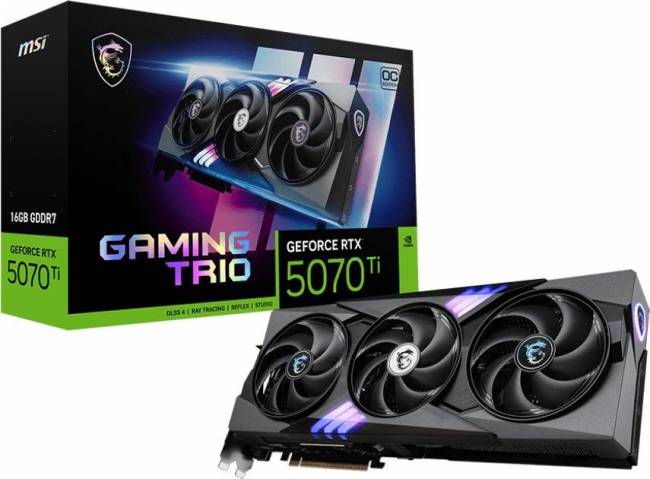 Видеокарта MSI RTX 5070 TI 16G GAMING TRIO OC — для бизнеса и офиса
