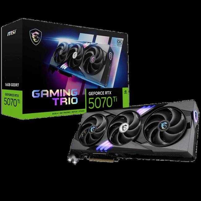 Видеокарта MSI RTX 5070 TI 16G GAMING TRIO OC — для бизнеса и офиса