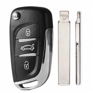 Корпус выкидного ключа CITROEN 3 кнопки HU-HCA HU83, с лого