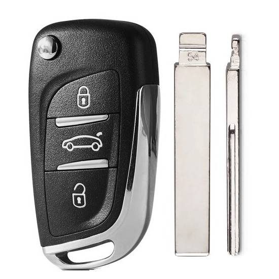 Корпус выкидного ключа CITROEN 3 кнопки HU-HCA HU83, с лого — для бизнеса и офиса Корпус выкидного ключа CITROEN 3 кнопки HU-HCA HU83, с лого — для бизнеса и офиса