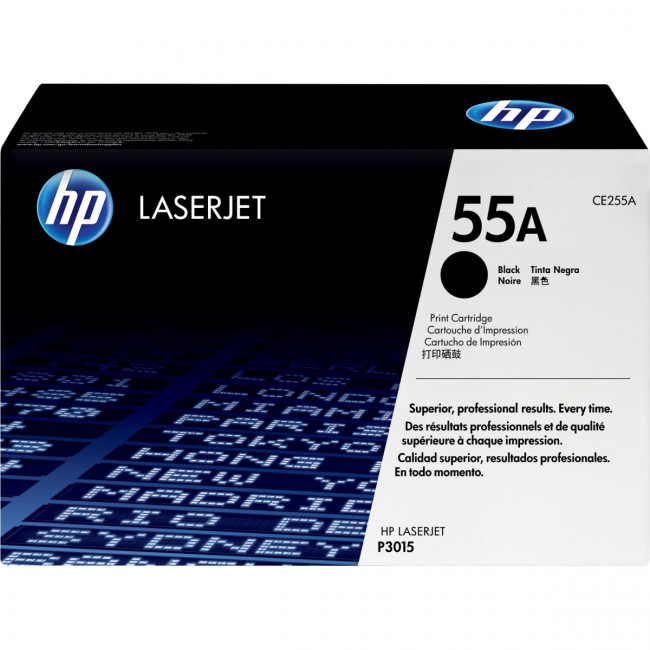 Тонер-картридж HP 55A Black LaserJet Print Cartridge (CE255A) — для бизнеса и офиса Тонер-картридж HP 55A Black LaserJet Print Cartridge (CE255A) — для бизнеса и офиса