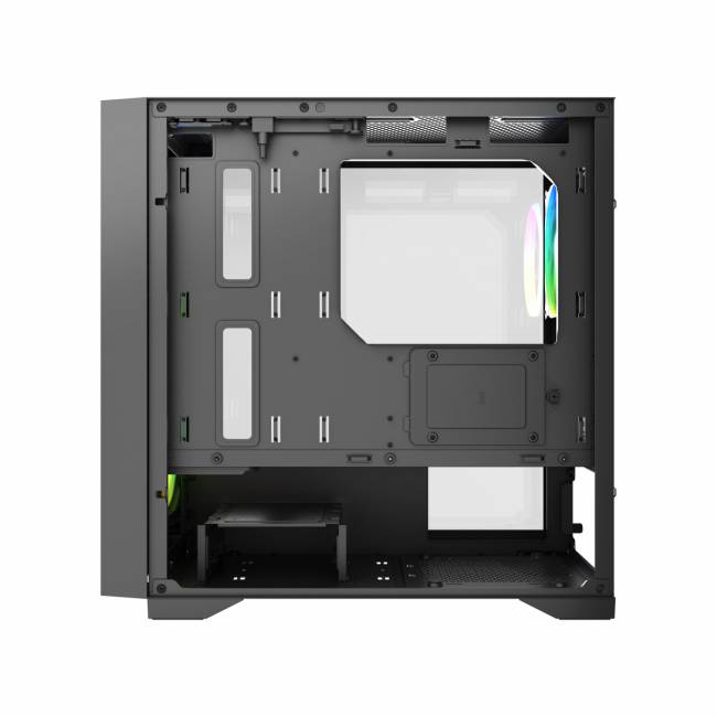 Корпус без блока питания HSPD M335-TGBK-ARGB — для бизнеса и офиса Корпус без блока питания HSPD M335-TGBK-ARGB — для бизнеса и офиса