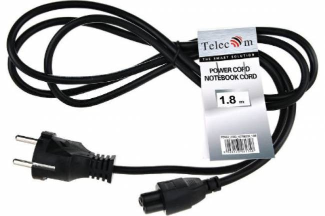 Кабель питания для ноутбуков, 3-pin, с заземлением, 220V (Европейский стандарт) <TP022-1.8-BK> 1,8m VCOM TP022-1.8-BK — для бизнеса и офиса Кабель питания для ноутбуков, 3-pin, с заземлением, 220V (Европейский стандарт) <TP022-1.8-BK> 1,8m VCOM TP022-1.8-BK — для бизнеса и офиса