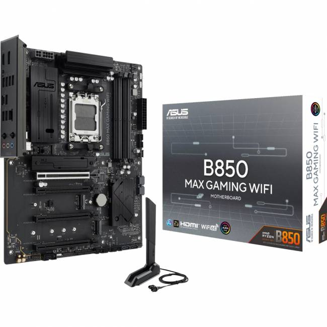 Материнская плата ASUS B850 MAX GAMING WIFI (90MB1PR0-M0EAY0) — для бизнеса и офиса Материнская плата ASUS B850 MAX GAMING WIFI (90MB1PR0-M0EAY0) — для бизнеса и офиса