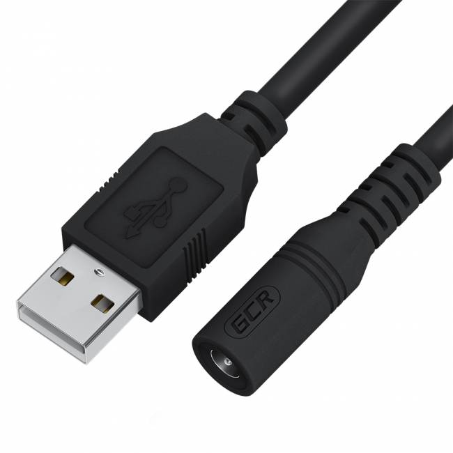 GCR Переходник кабеля питания 1.0m USB AM / DC Jack 5.5х2.1 mm, M/F GCR-53521 Переходник Greenconnect 1 м (GCR-53521) — для бизнеса и офиса GCR Переходник кабеля питания 1.0m USB AM / DC Jack 5.5х2.1 mm, M/F GCR-53521 Переходник Greenconnect 1 м (GCR-53521) — для бизнеса и офиса