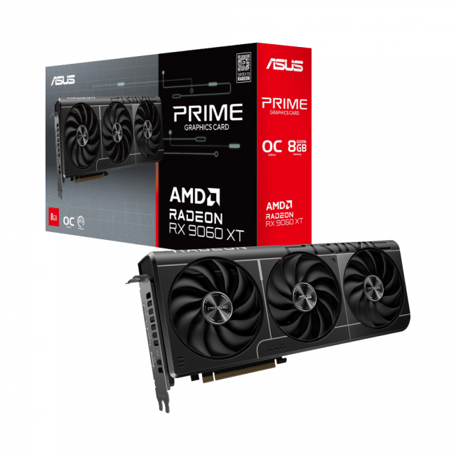 Видеокарта ASUS PRIME-RX9060XT-O8G (90YV0MI0-M0NA00) — для бизнеса и офиса Видеокарта ASUS PRIME-RX9060XT-O8G (90YV0MI0-M0NA00) — для бизнеса и офиса