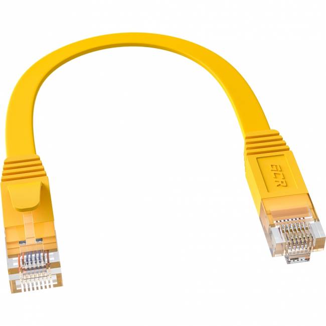 GCR Патч-корд PROF плоский прямой 0.3m, UTP медь кат.6, желтый, 30 AWG, ethernet high speed 10 Гбит/с, RJ45, T568B, GCR-53034 Greenconnect GCR-53034 — для бизнеса и офиса GCR Патч-корд PROF плоский прямой 0.3m, UTP медь кат.6, желтый, 30 AWG, ethernet high speed 10 Гбит/с, RJ45, T568B, GCR-53034 Greenconnect GCR-53034 — для бизнеса и офиса