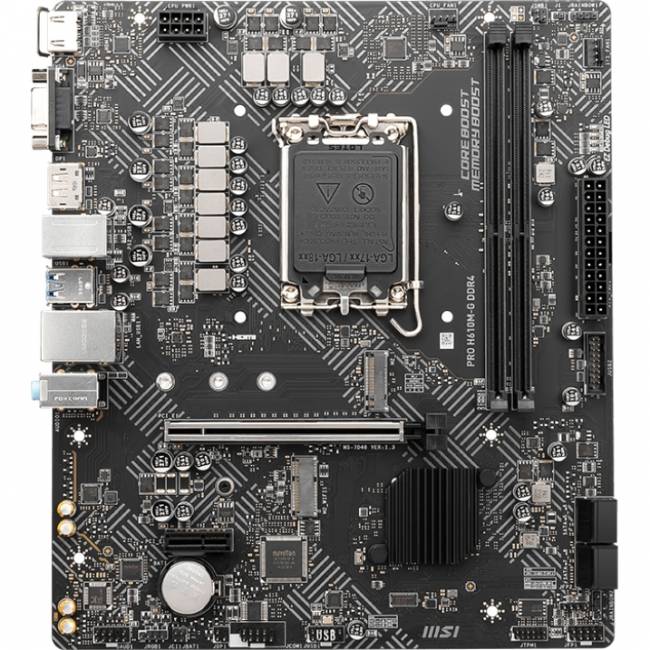 Материнская плата MSI PRO H610M-G — для бизнеса и офиса Материнская плата MSI PRO H610M-G — для бизнеса и офиса