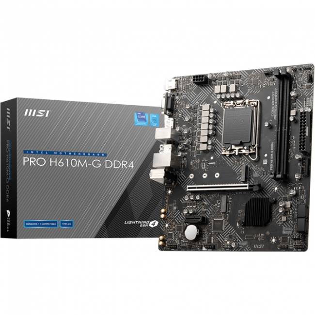 Материнская плата MSI PRO H610M-G — для бизнеса и офиса Материнская плата MSI PRO H610M-G — для бизнеса и офиса