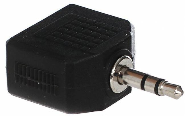 Переходник разветвитель аудио 3.5 Jack (M) - 2x3.5 Jack (F), стерео VCOM <VAD7847> VCOM mini jack 3.5 mm (m) - 2 x mini jack 3.5 mm (f) — для бизнеса и офиса