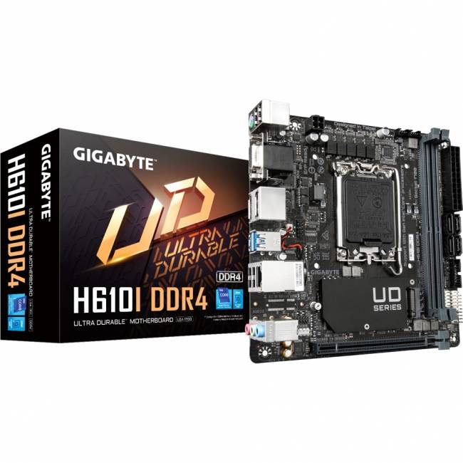 Материнская плата Gigabyte H610I DDR4 — для бизнеса и офиса Материнская плата Gigabyte H610I DDR4 — для бизнеса и офиса