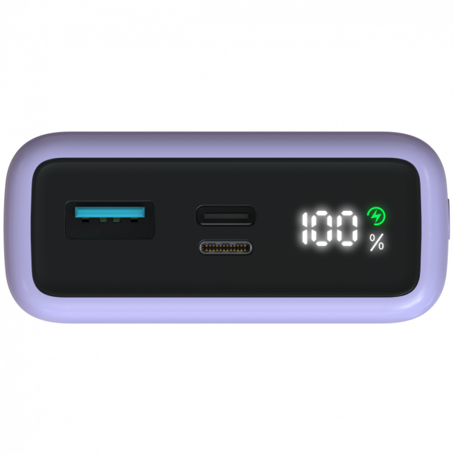 Портативный аккумулятор TOLT Lit LT-LP10T, 10000mAh, 22,5W, fast charging and PD, violet TÖLT LT-LP10T — для бизнеса и офиса Портативный аккумулятор TOLT Lit LT-LP10T, 10000mAh, 22,5W, fast charging and PD, violet TÖLT LT-LP10T — для бизнеса и офиса