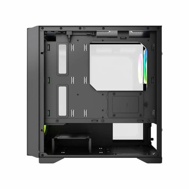 Корпус без блока питания HSPD M336-TGBK-ARGB — для бизнеса и офиса Корпус без блока питания HSPD M336-TGBK-ARGB — для бизнеса и офиса