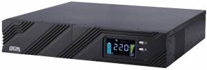 ИБП SPR-3000 LCD линейно-интерактивный, 3000 ВA, 2400 Вт, LCD, Rack/Tower, 8 розеток IEC320 C13 и 1 розетка C19 с резервным питанием, USB, RS-232, слот под SNMP карту, защита RJ45, ШхГхВ 428 x 431 x 84 мм 31.5 кг PowerCom Smart King Pro+ SPR-3000 LCD