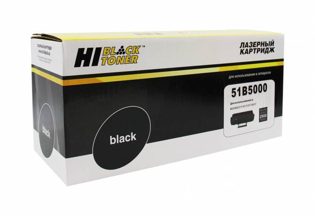 Тонер-картридж Hi-Black (HB-51B5000) для Lexmark MS/MX317/417/517/617, 2,5K — для бизнеса и офиса Тонер-картридж Hi-Black (HB-51B5000) для Lexmark MS/MX317/417/517/617, 2,5K — для бизнеса и офиса
