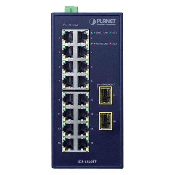 коммутатор PLANET IGS-1820TF — для бизнеса и офиса коммутатор PLANET IGS-1820TF — для бизнеса и офиса