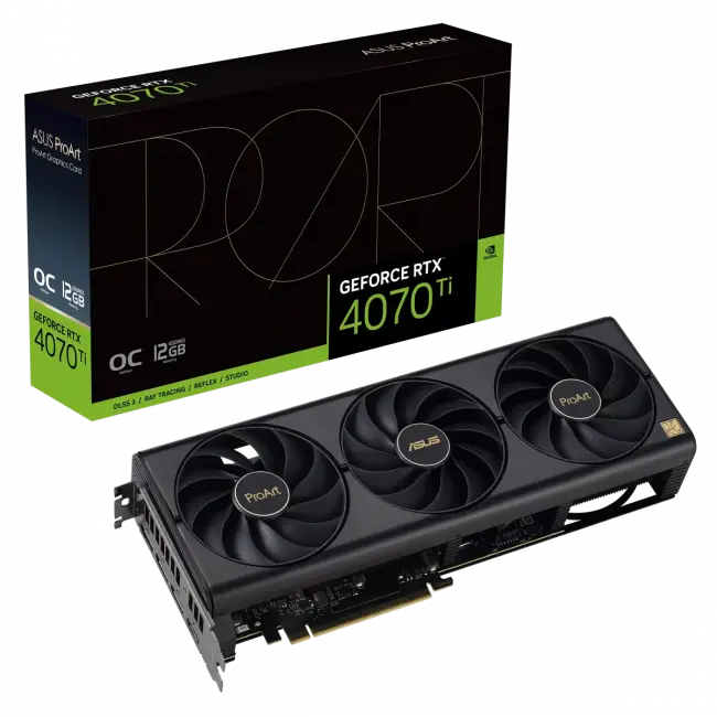 Видеокарта PROART-RTX4070TI-O12G (90YV0J30-M0NA00) — для бизнеса и офиса Видеокарта PROART-RTX4070TI-O12G (90YV0J30-M0NA00) — для бизнеса и офиса