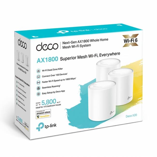 Точка доступа TP-Link Deco X20 (3-pack) — для бизнеса и офиса Точка доступа TP-Link Deco X20 (3-pack) — для бизнеса и офиса