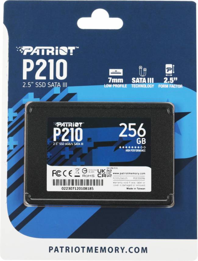Накопитель SSD Patriot P210S256G25 — для бизнеса и офиса Накопитель SSD Patriot P210S256G25 — для бизнеса и офиса