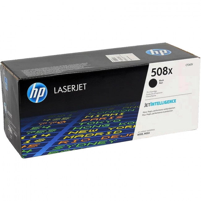 Тонер-картридж HP 508X Black Original LaserJet Toner Cartridge (CF360X) — для бизнеса и офиса