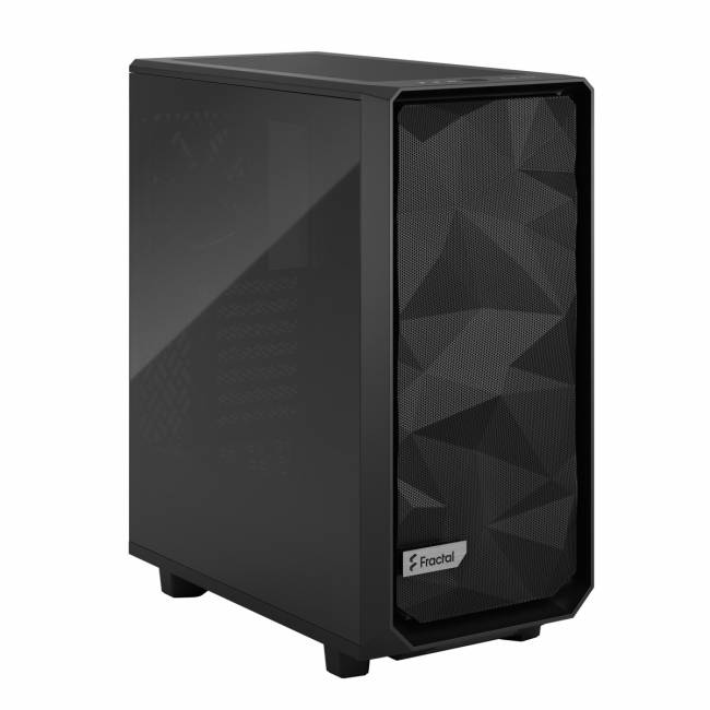 Корпус ПК без блока питания Fractal Design Case Meshify 2 Compact Black, Dark Tempered Glass — для бизнеса и офиса Корпус ПК без блока питания Fractal Design Case Meshify 2 Compact Black, Dark Tempered Glass — для бизнеса и офиса