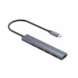 Концентратор Vention OTG USB 3.2 Gen 2 Type-C на 4 USB порта + USB-C PD Серый - 0.15м. Vention CKHHB