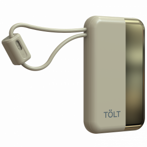 Портативный аккумулятор TOLT Lit KC16, 10000mAh, 22,5W, fast charging and PD, beige, CCC TÖLT KC16