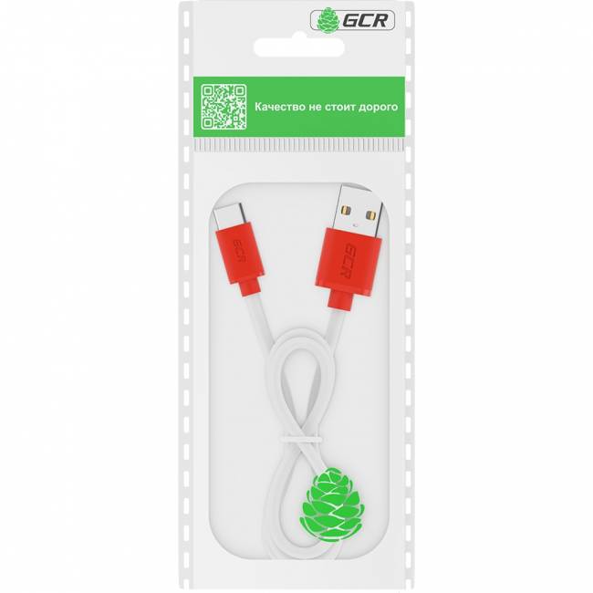 GCR Кабель 1.0m TypeC, белый, красные коннекторы, быстрая зарядка, 28/24 AWG Кабель Greenconnect 1.0 м (GCR-53236) — для бизнеса и офиса GCR Кабель 1.0m TypeC, белый, красные коннекторы, быстрая зарядка, 28/24 AWG Кабель Greenconnect 1.0 м (GCR-53236) — для бизнеса и офиса