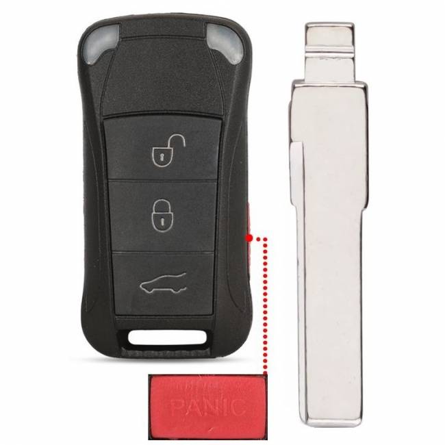 Корпус выкидного ключа PORSCHE 3+1 кнопки HU-HAA HU66 (#am1288) — для бизнеса и офиса