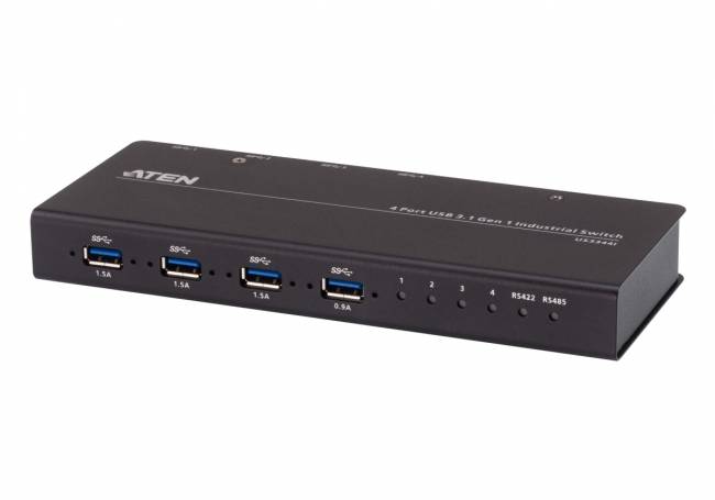 4 x 4 USB 3.2 Gen 1 промышленный переключатель ATEN US3344I — для бизнеса и офиса 4 x 4 USB 3.2 Gen 1 промышленный переключатель ATEN US3344I — для бизнеса и офиса