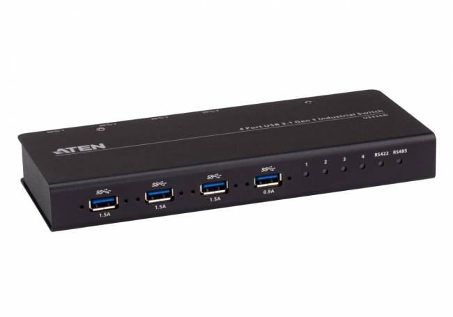 4 x 4 USB 3.2 Gen 1 промышленный переключатель ATEN US3344I — для бизнеса и офиса 4 x 4 USB 3.2 Gen 1 промышленный переключатель ATEN US3344I — для бизнеса и офиса